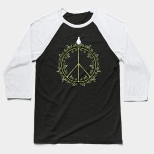 Peace symbol  with olive tree Baseball T-Shirt